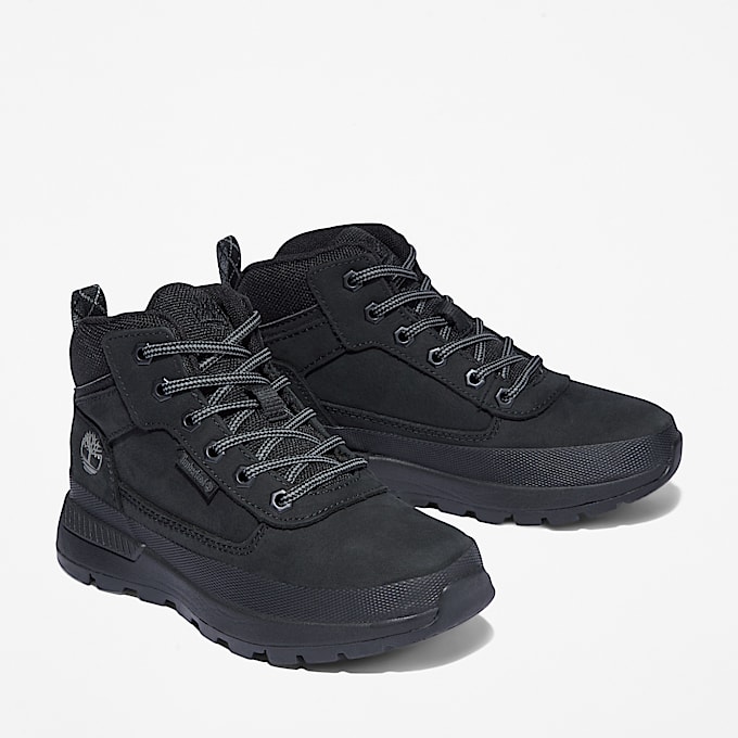 Field Trekker Halfhoge Sneaker voor juniors in Zwart