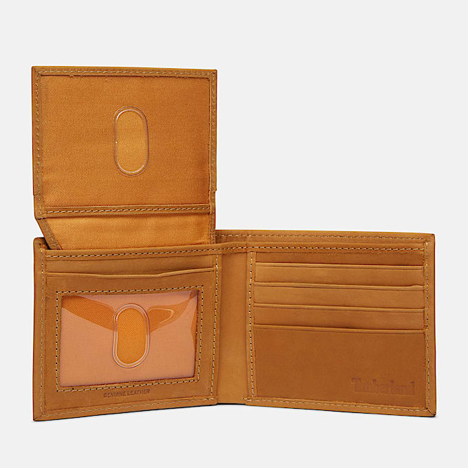 Wheatlock ikonische Passcase Brieftasche aus Nubukleder in Gelb