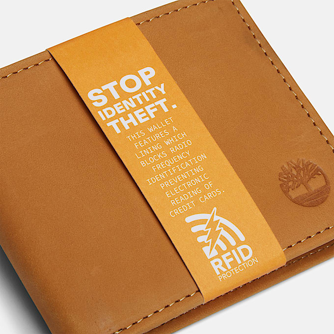 Wheatlock ikonische Passcase Brieftasche aus Nubukleder in Gelb