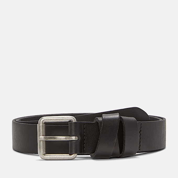 Ceinture de 30 mm avec passants revêtus pour femme en noir