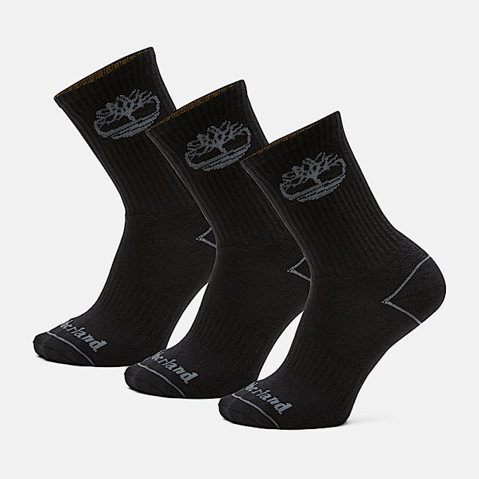 All Gender 3 Per Pack  Bowden Crew Sock With Tree Logo in Black - 1