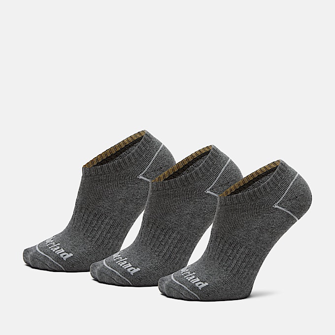 Unsichtbare All Gender Bowden Socken im Dreierpack in Dunkelgrau - 1