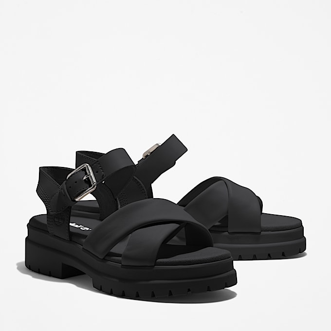 London Vibe Sandale mit Fersenriemen für Damen in Schwarz