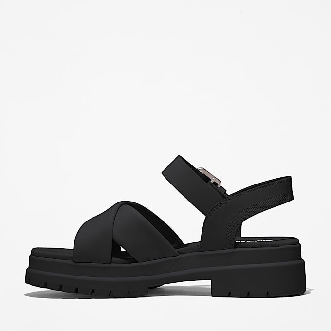 London Vibe Sandale mit Fersenriemen für Damen in Schwarz
