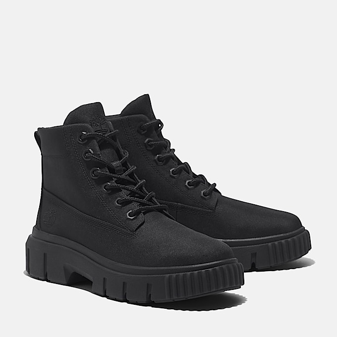 Stivale Stringato Greyfield Mid da Donna in colore nero