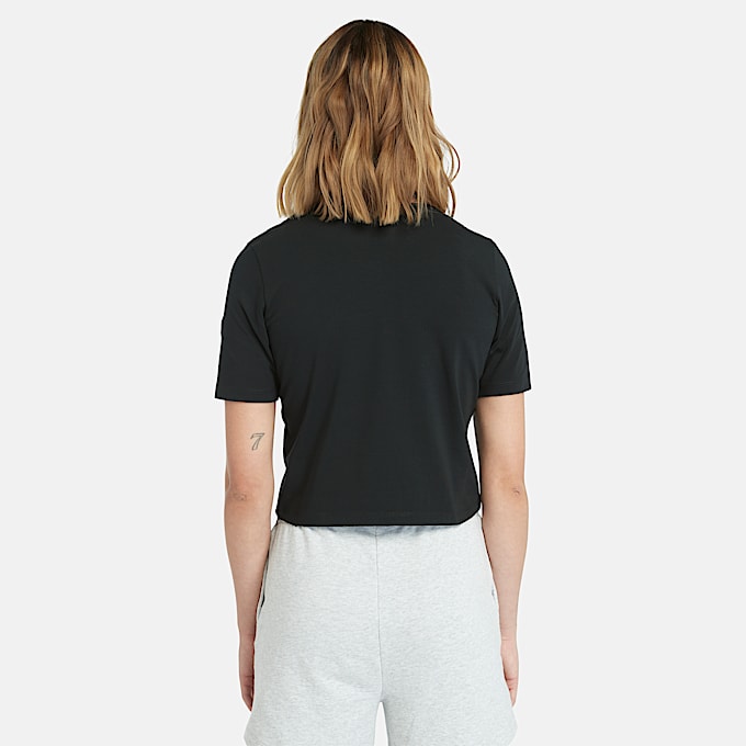 Short-Sleeve Baby T-Shirt for Women in Black