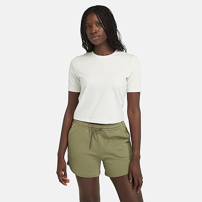 T-shirt Corta a Maniche Corte da Donna in bianco - 1