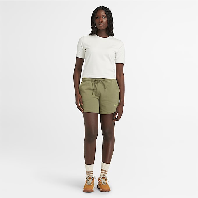 Kurzärmeliges Baby-T-Shirt für Damen in Weiß