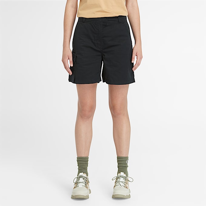 Brookline Utility Cargo Short for Women in Black - 1