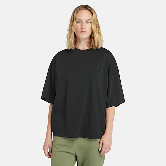 T-shirt Oversize da Donna in colore nero - 1