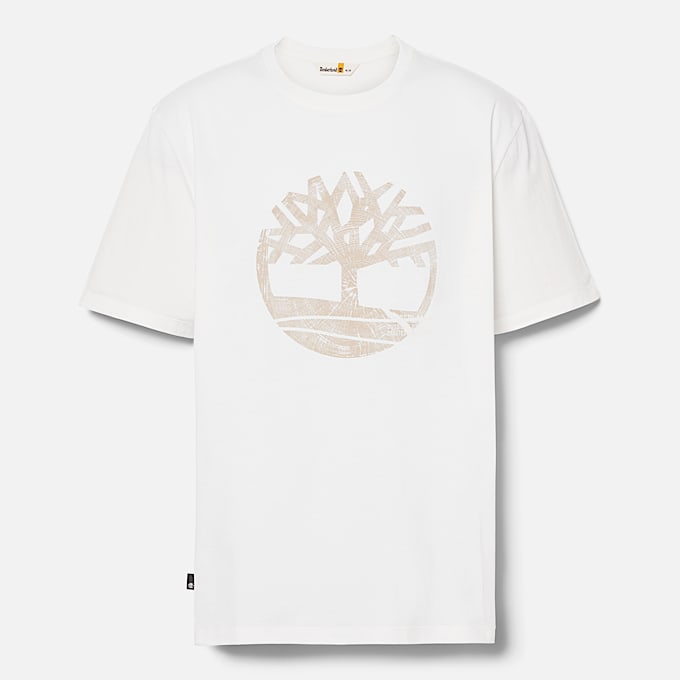 T-shirt Tingida com Logótipo Merrymack River para Homem em Tecido não tingido