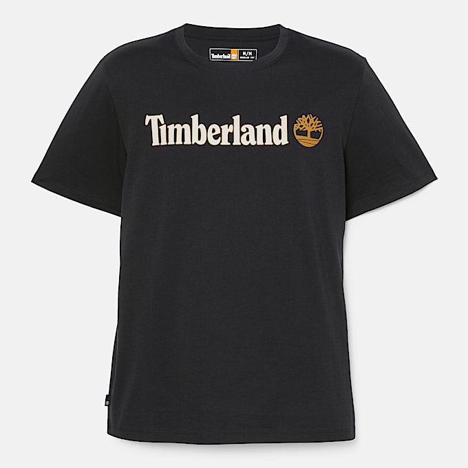 Kennebec River Linear Logo Short Sleeve T-Shirt for Men in Black