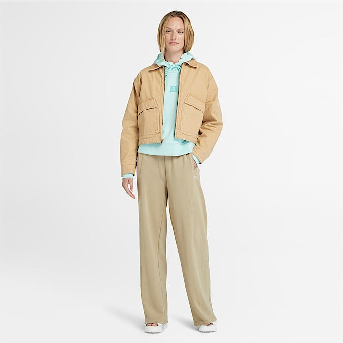 Strafford Bomber Washed Canvas Jacket for Women in Yellow