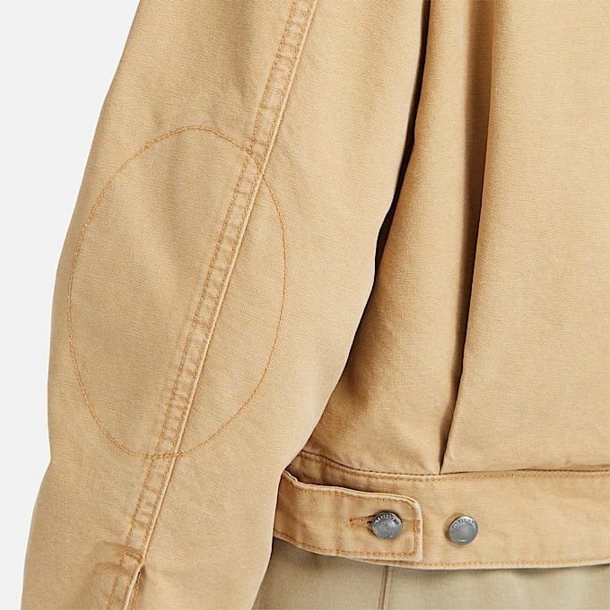 Strafford Bomber Washed Canvas Jacket for Women in Yellow