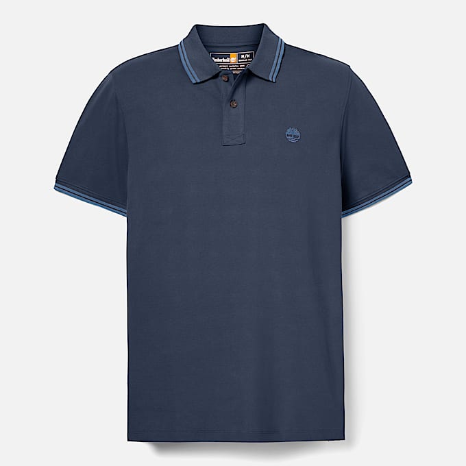 Polo in Piqué con Riga Millers River da Uomo in blu scuro