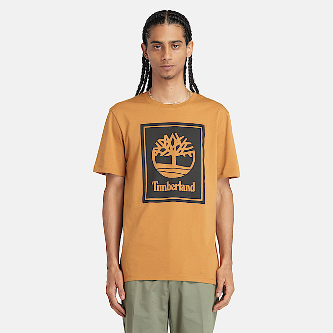T-Shirt mit kontrastierendem Stack-Logo für Herren in Dunkelgelb - 1
