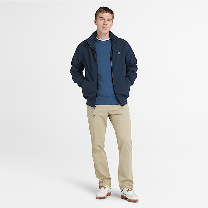Waterproof Bomber Jacket for Men in Dark Blue