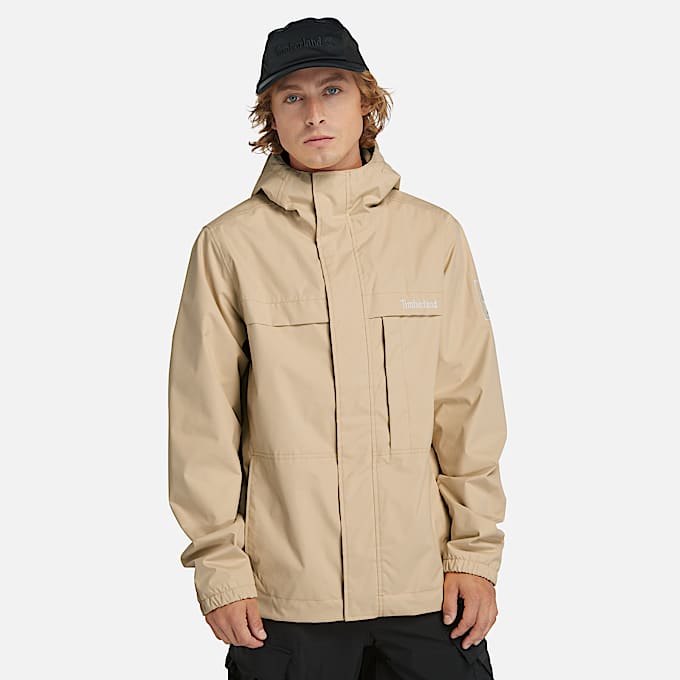 Benton Waterproof Shell Jacket for Men in Beige - 1