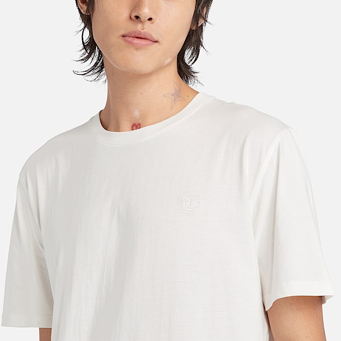 T-shirt a Maniche Corte Tinta in Capo Dunstan River da Uomo in tessuto non tinto