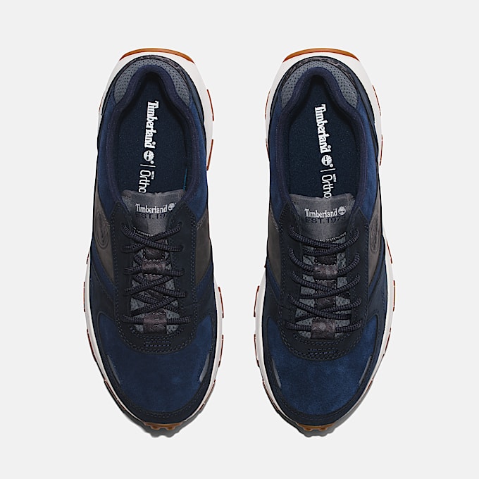 Basket basse à lacets Winsor Park pour homme en bleu foncé