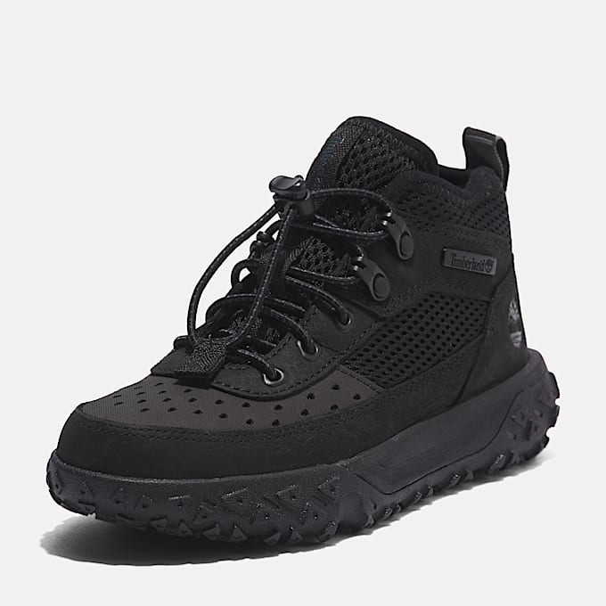 Basket mi-haute élastique GreenStride™ Motion 6 pour enfant en noir