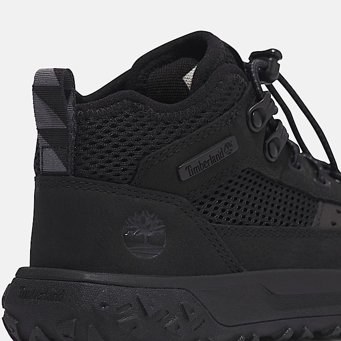 Basket mi-haute élastique GreenStride™ Motion 6 pour enfant en noir