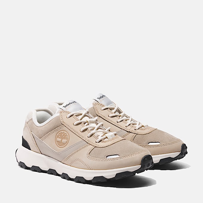 Winsor Park Low Lace Up Trainer for Men in Beige