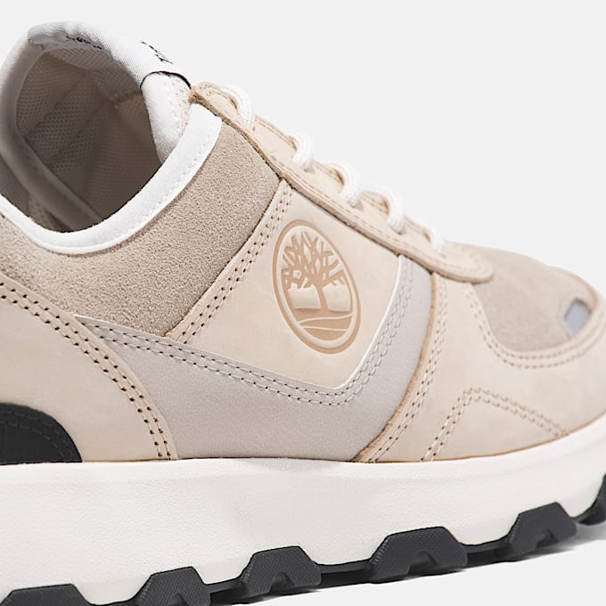 Winsor Park Low Lace Up Trainer for Men in Beige