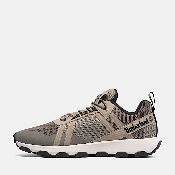 Zapatillas de caña baja con cordones Winsor Trail para hombre en marrón claro