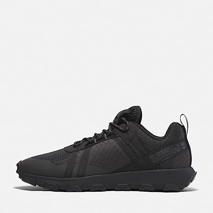 Zapatillas de caña baja con cordones Winsor Trail para hombre en negro