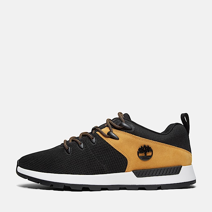 Sprint Trekker Lage Vetersneaker voor heren in zwart/geel
