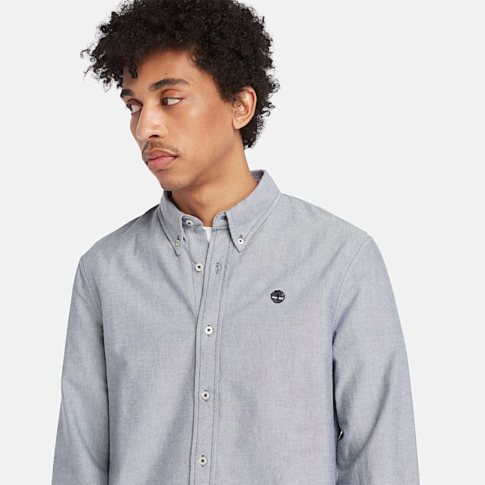 Chemise oxford pour homme en bleu foncé