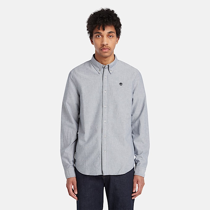 Chemise oxford pour homme en bleu foncé