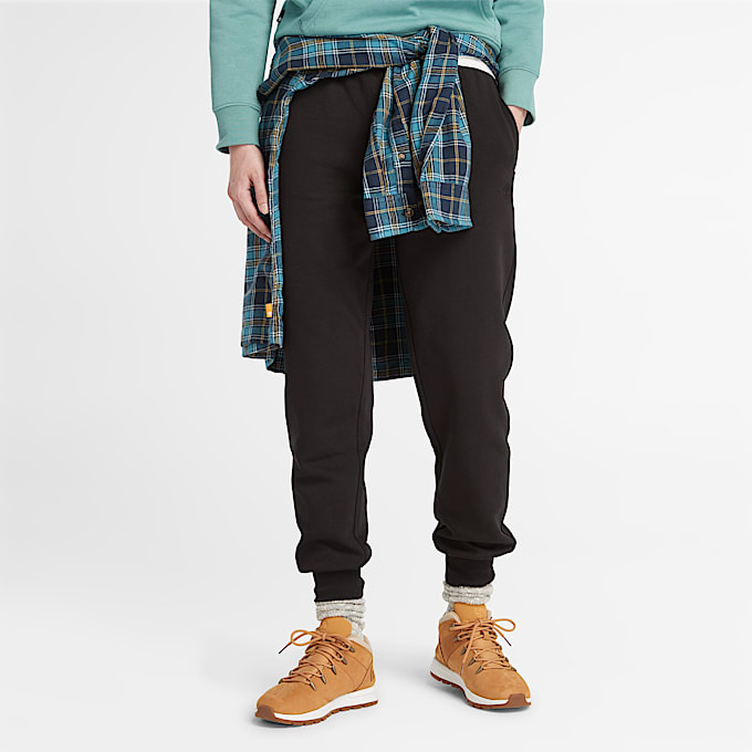 Joggers con Rovescio Spazzolato Exeter River da Donna in colore nero - 1