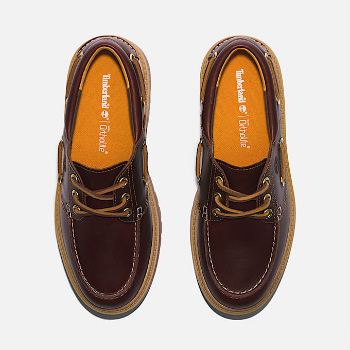 Stone Street Platform Boat Shoe for Women in Dark Brown