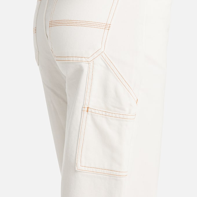 Calças de Carpinteiro para Mulher em branco