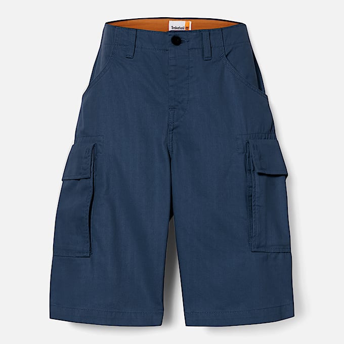 Short cargo en sergé Brookline pour homme en bleu foncé