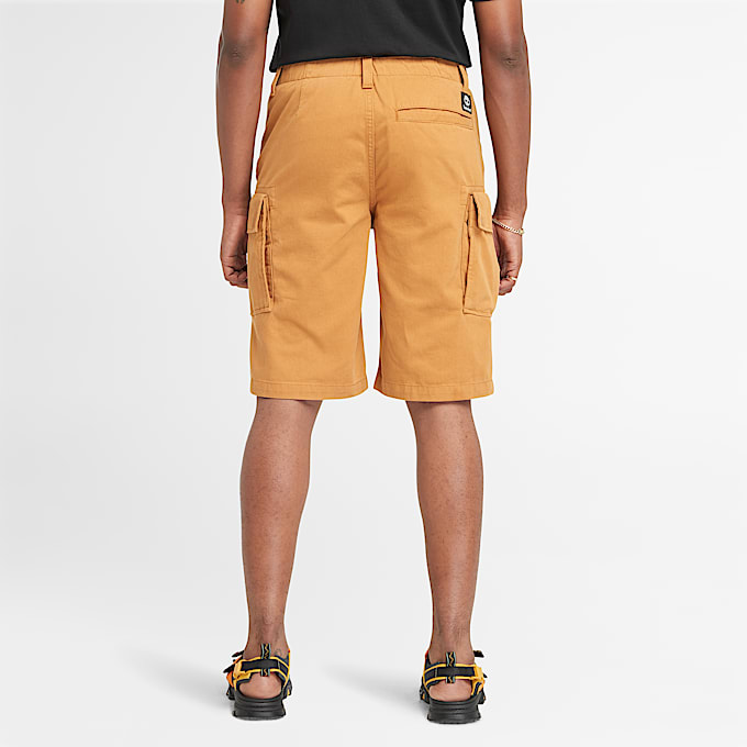 Pantalones cortos cargo de sarga Brookline para hombre en amarillo
