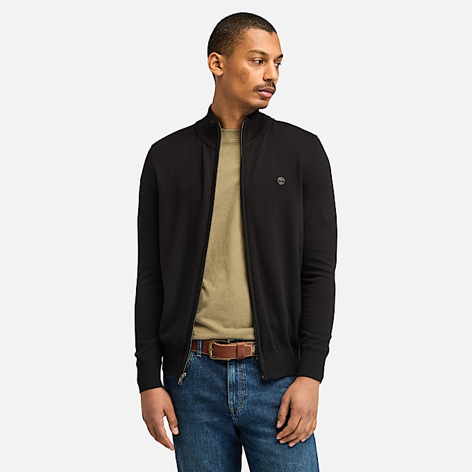 Camisola com Fecho de Correr Williams River para Homem em preto - 1