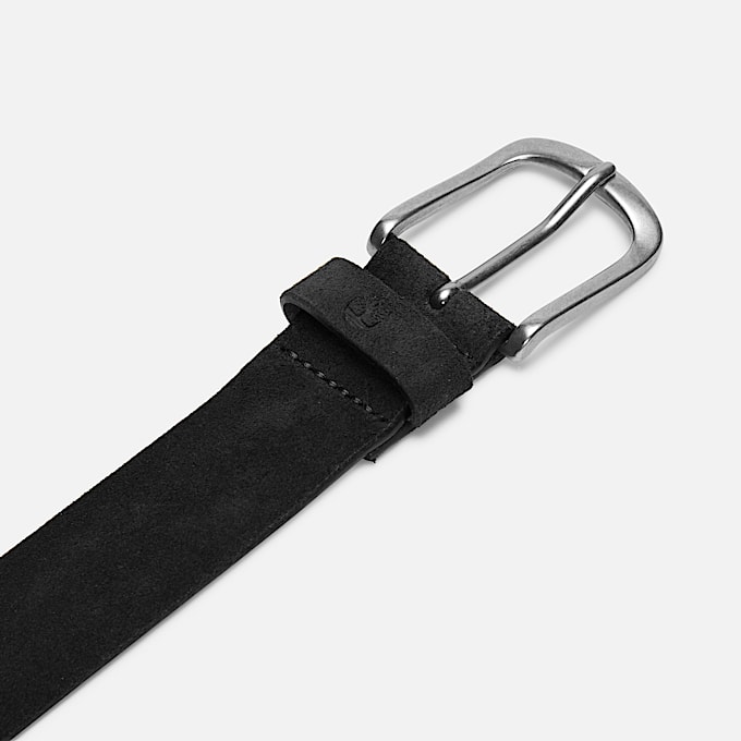 35mm Soft Suede Belt for Men in Black