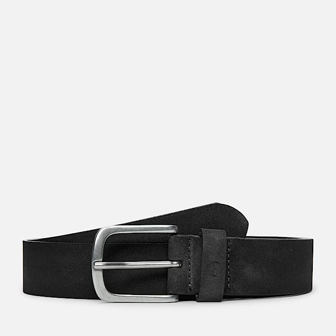 35mm Soft Suede Belt for Men in Black - 1