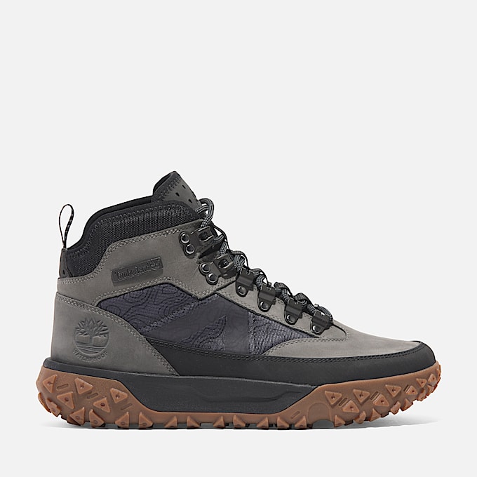 GreenStride™ Motion 6 Halfhoge Waterdichte Wandelsneaker met veters voor heren in grijs - 1