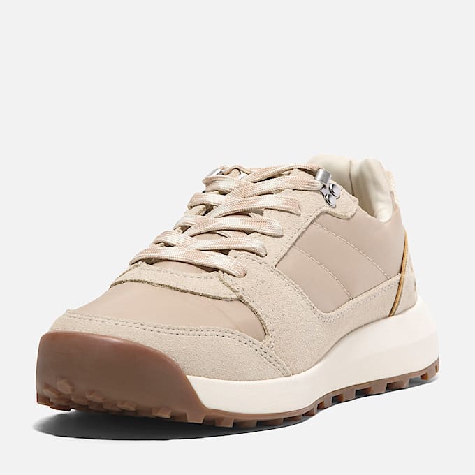 Sneaker Bassa Stringata Retro Swift da Donna in beige