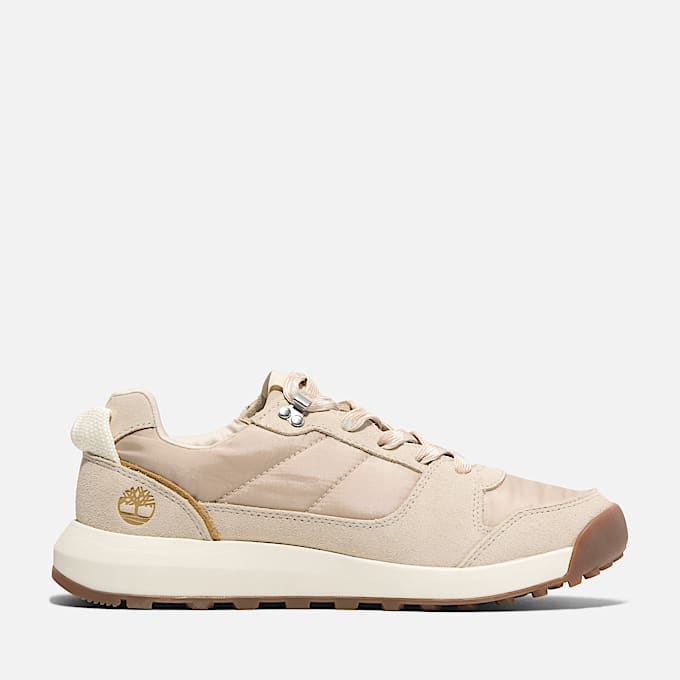 Retro Swift Lace-up Low Trainer for Women in Beige - 1