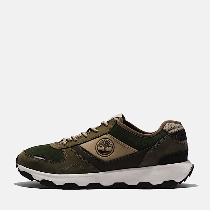 Winsor Park Low Lace Up Trainer for Men in Green
