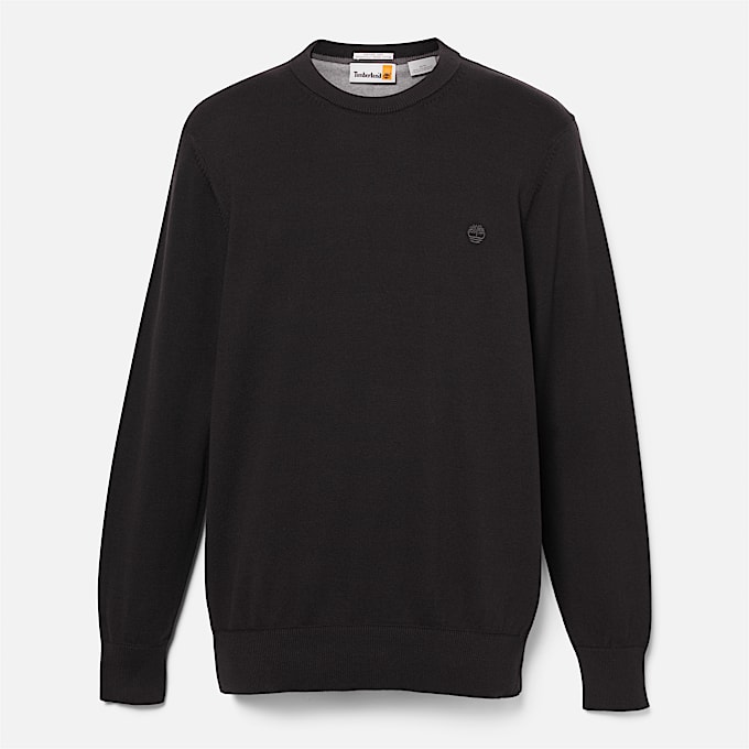 Pull en coton Williams River pour homme en noir