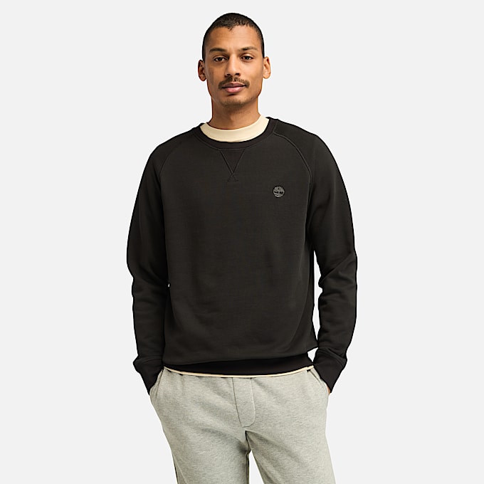 Exeter River Sweatshirt mit gebürsteter Rückseite und Rundhalsausschnitt für Herren in Schwarz - 1