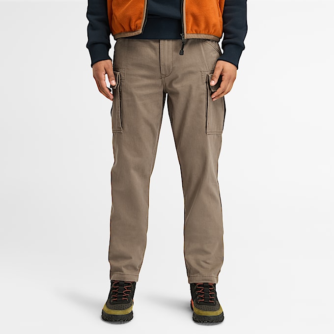Brookline Twill Cargo Trousers for Men in Brown - 1