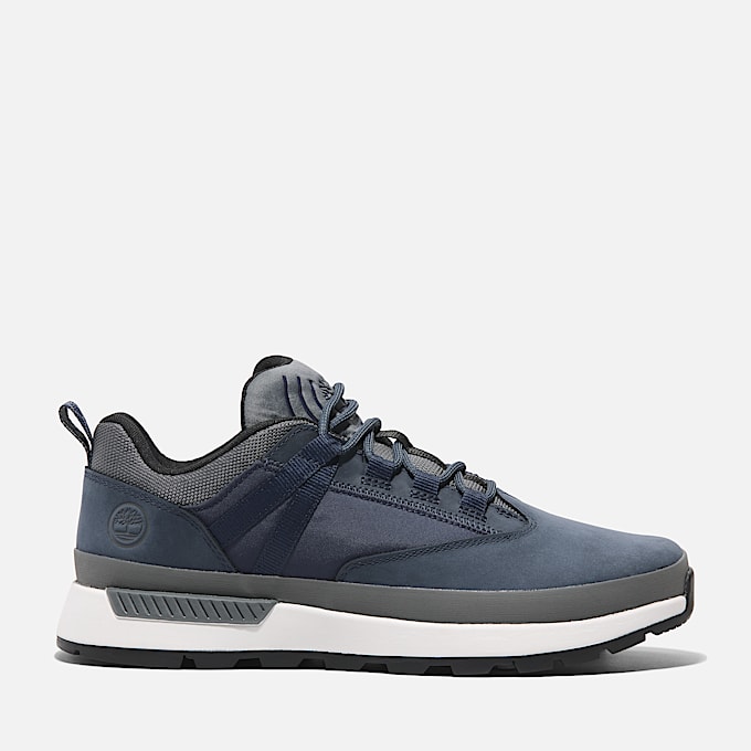 Euro Trekker Low Lace-Up Sneaker voor heren in donkerblauw en grijs - 1