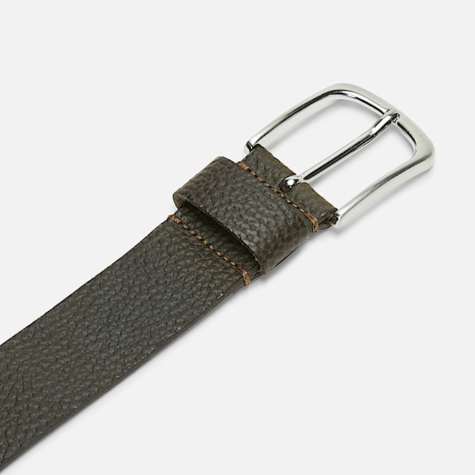 Canyon Lake Embossed Leather Belt in Dark Brown